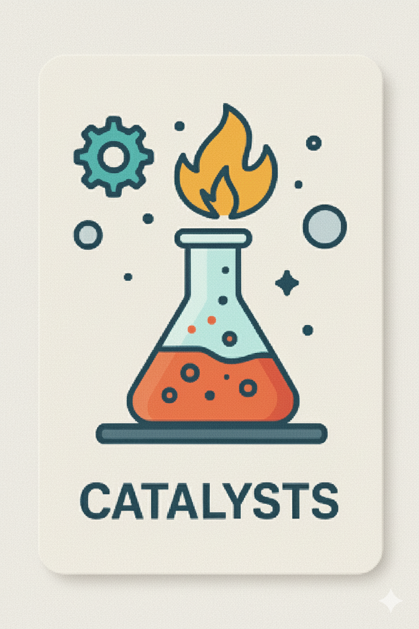 Abstract image of a catalyst reaction