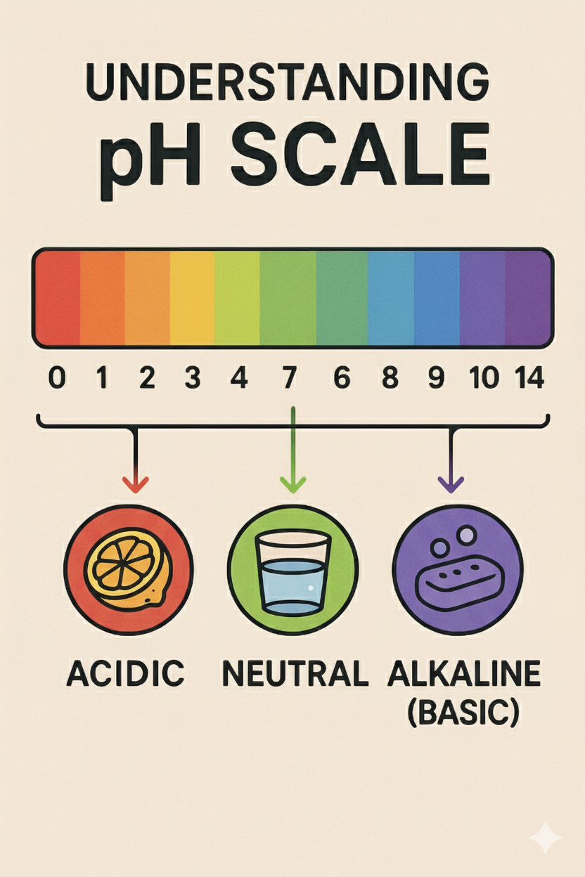 Image of a colorful pH scale